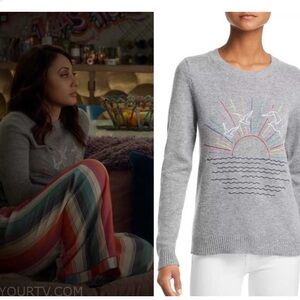 Aqua Cashmere Sunset Dove Sweater